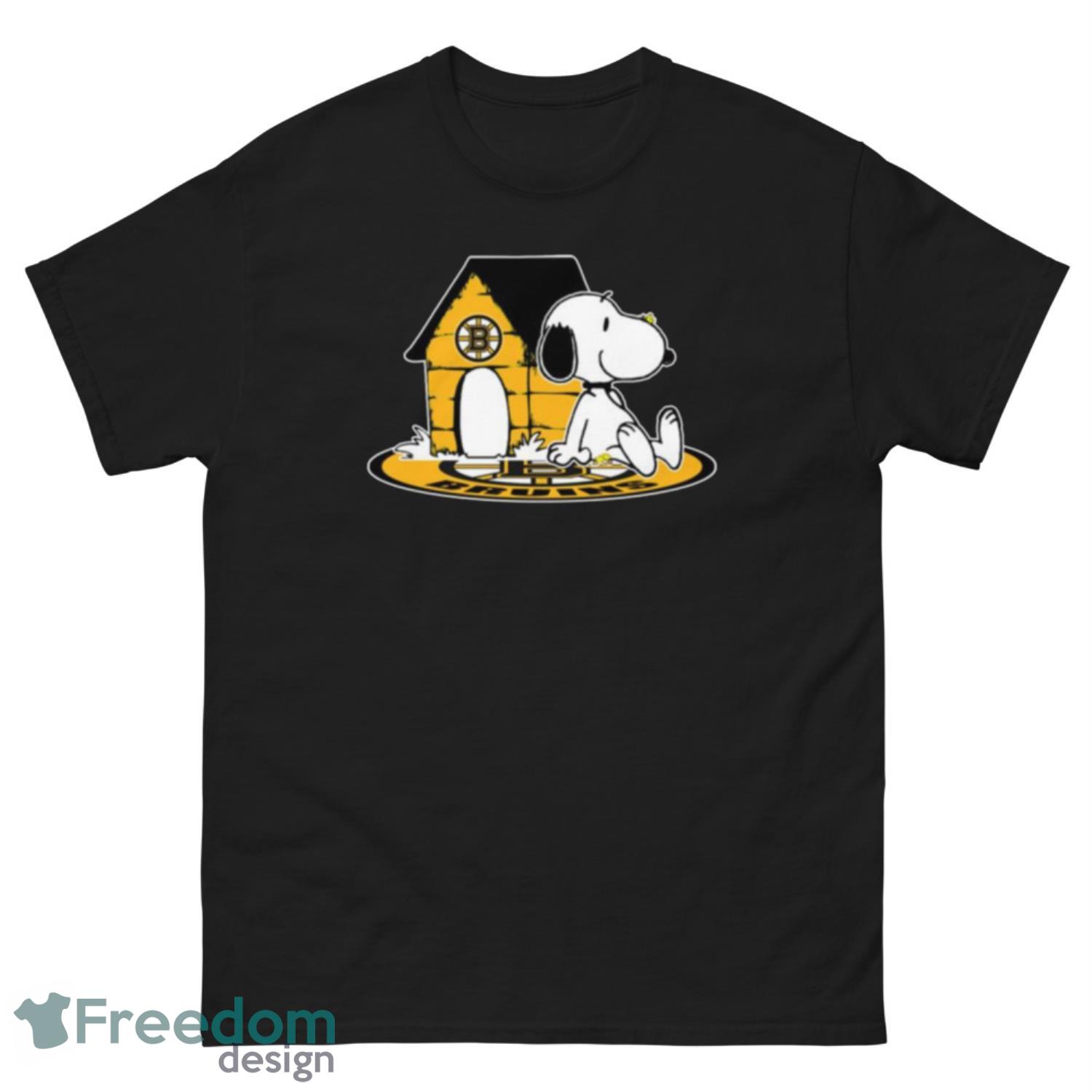 NHL Hockey Boston Bruins Snoopy The Peanuts Movie Shirt T Shirt - G500 Men’s Classic Tee