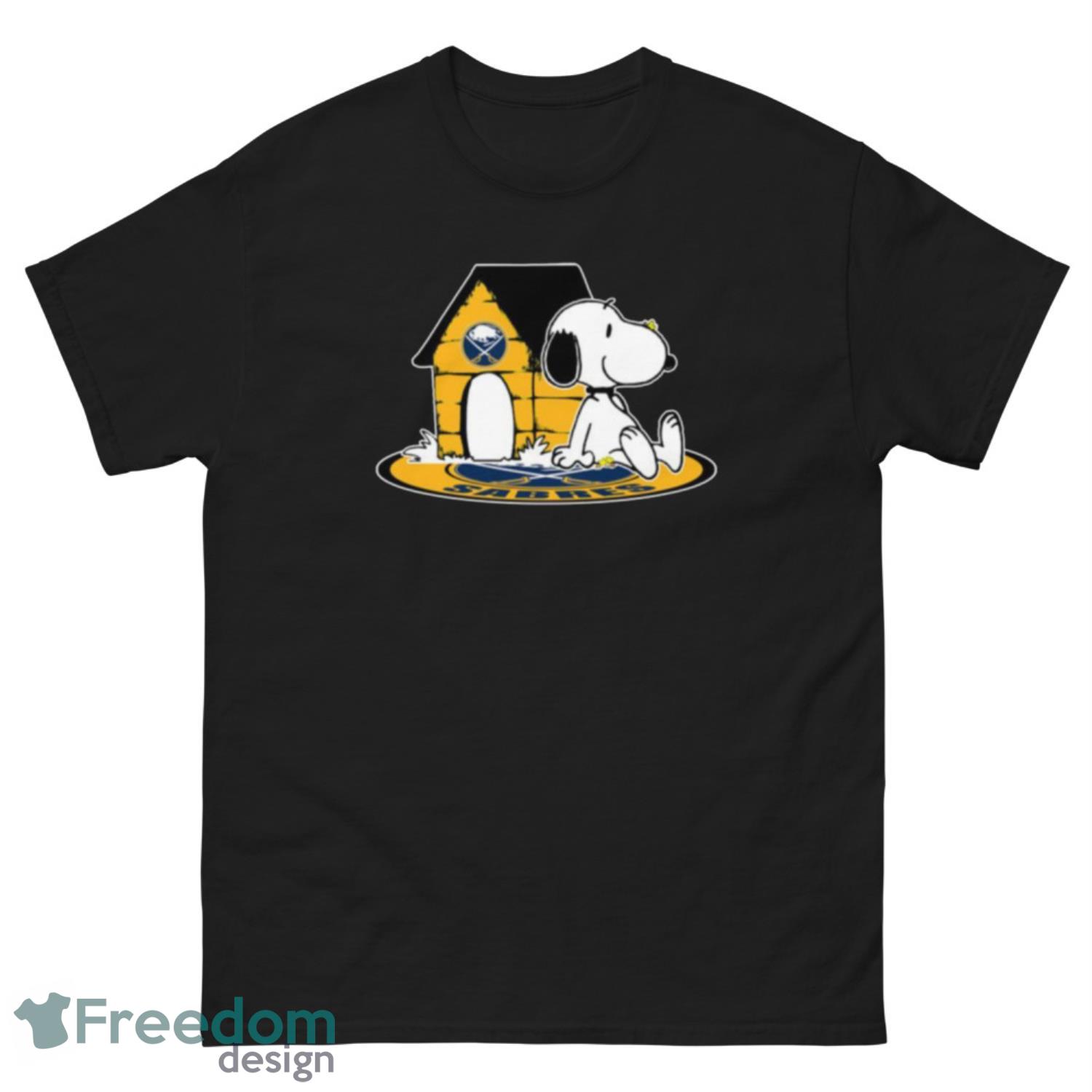 NHL Hockey Buffalo Sabres Snoopy The Peanuts Movie Shirt T Shirt - G500 Men’s Classic Tee