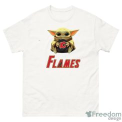 NHL Hockey Calgary Flames Star Wars Baby Yoda Sport Gift Shirt Product Photo 2