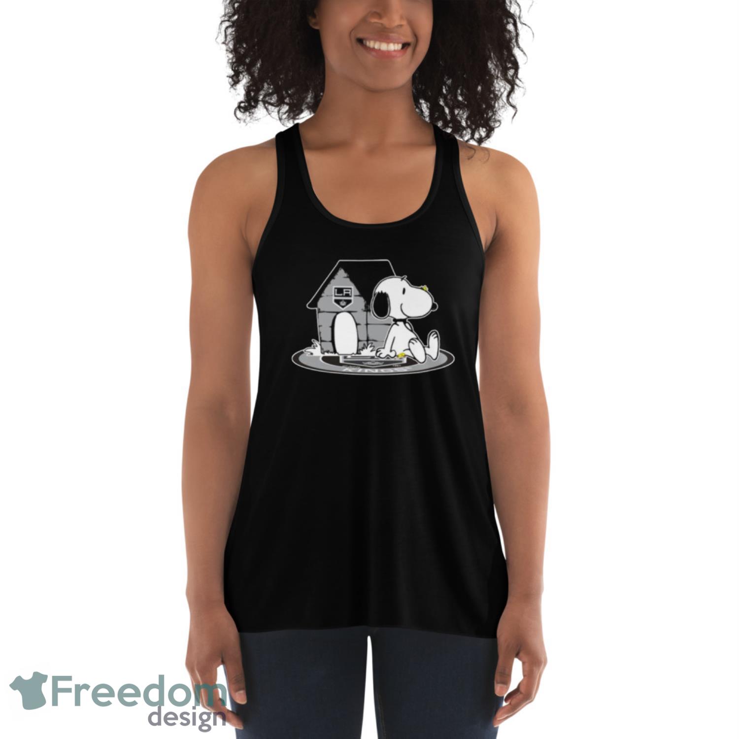 NHL Hockey Los Angeles Kings Snoopy The Peanuts Movie Shirt T Shirt - Womens Flowy Racerback Tank NHL Hockey Los Angeles Kings Snoopy The Peanuts Movie Shirt T Shirt - Womens Flowy Racerback Tank