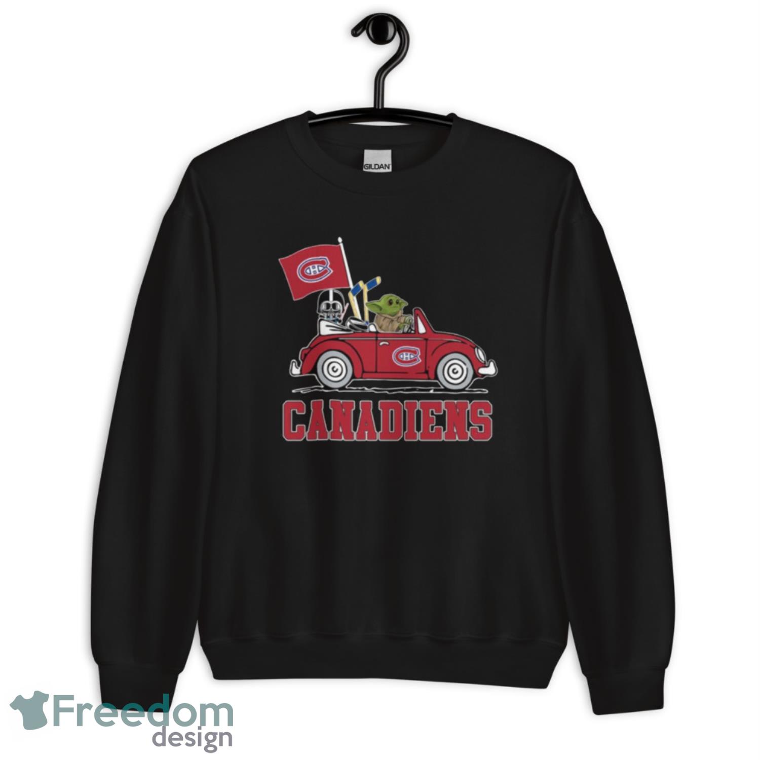 NHL Hockey Montreal Canadiens Darth Vader Baby Yoda Driving Star Wars Shirt T Shirt - Unisex Heavy Blend Crewneck Sweatshirt NHL Hockey Montreal Canadiens Darth Vader Baby Yoda Driving Star Wars Shirt T Shirt - Unisex Heavy Blend Crewneck Sweatshirt