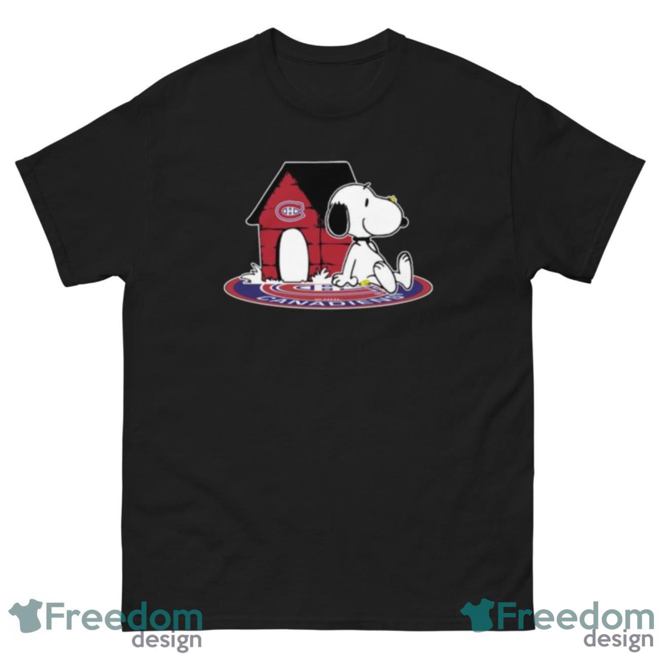 NHL Hockey Montreal Canadiens Snoopy The Peanuts Movie Shirt T Shirt - G500 Men’s Classic Tee