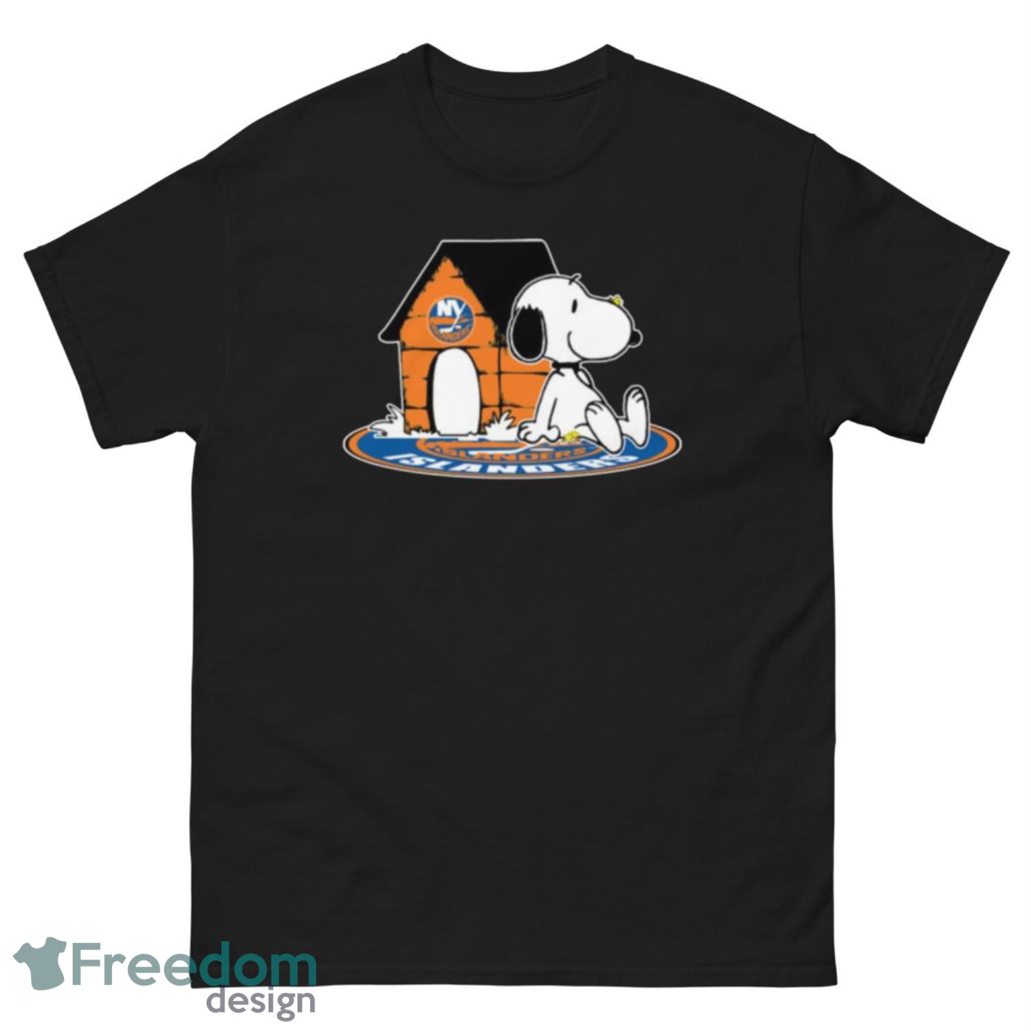 NHL Hockey New York Islanders Snoopy The Peanuts Movie Shirt T Shirt - G500 Men’s Classic Tee