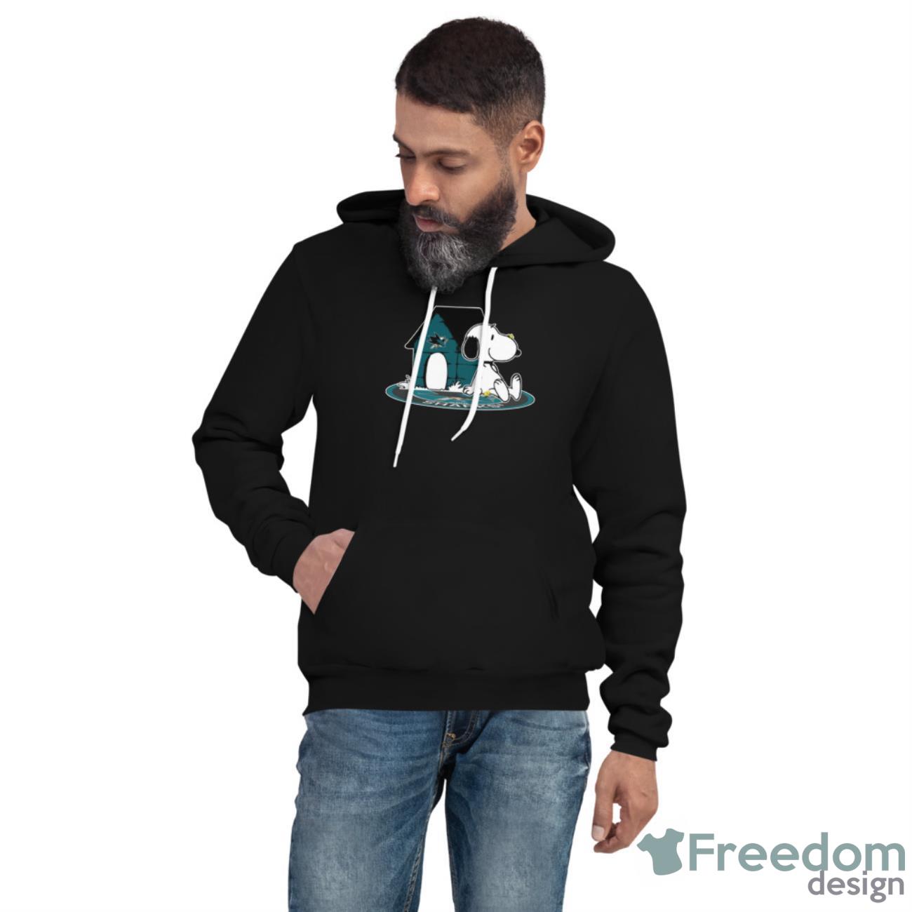 NHL Hockey San Jose Sharks Snoopy The Peanuts Movie Shirt T Shirt - Unisex Fleece Pullover Hoodie