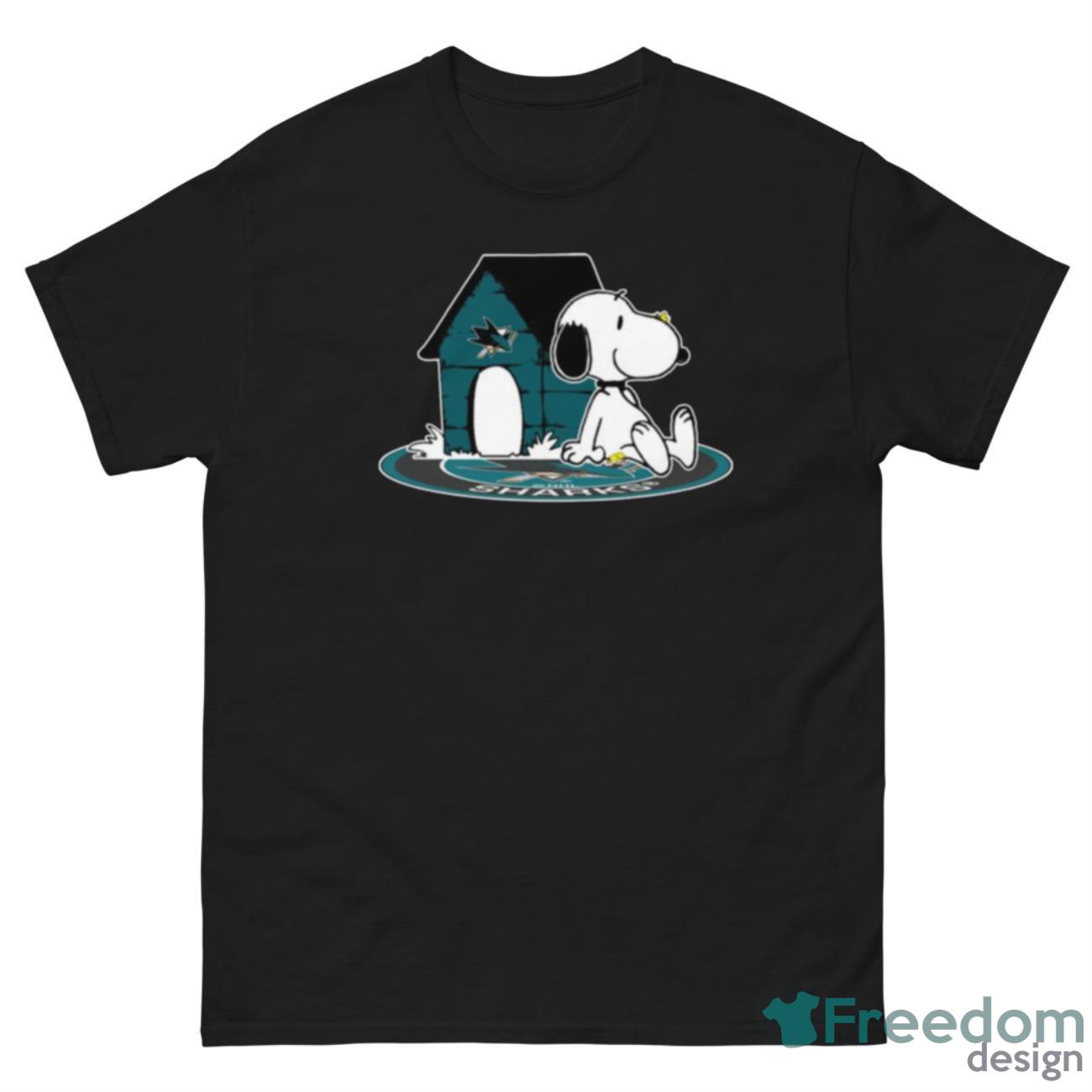 NHL Hockey San Jose Sharks Snoopy The Peanuts Movie Shirt T Shirt - G500 Men’s Classic Tee