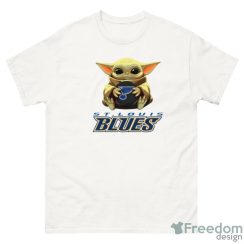 NHL Hockey St.Louis Blues Star Wars Baby Yoda Sport Gift T- Shirt - G500 Men’s Classic T-Shirt