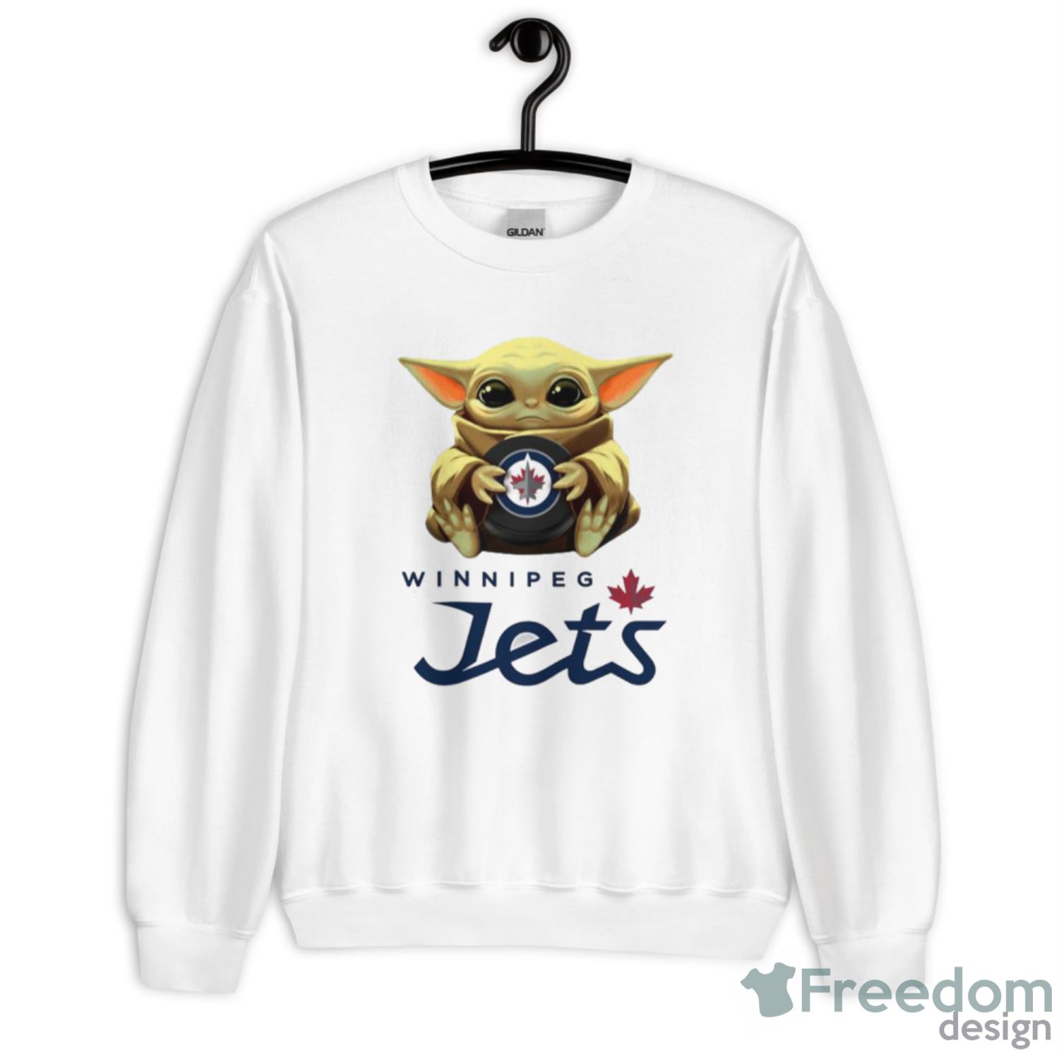 NHL Hockey Winnipeg Jets Star Wars Baby Yoda Sport Gift T Shirt image NHL Hockey Winnipeg Jets Star Wars Baby Yoda Sport Gift T- Shirt - G185 Unisex Heavy Blend Crewneck Sweatshirt