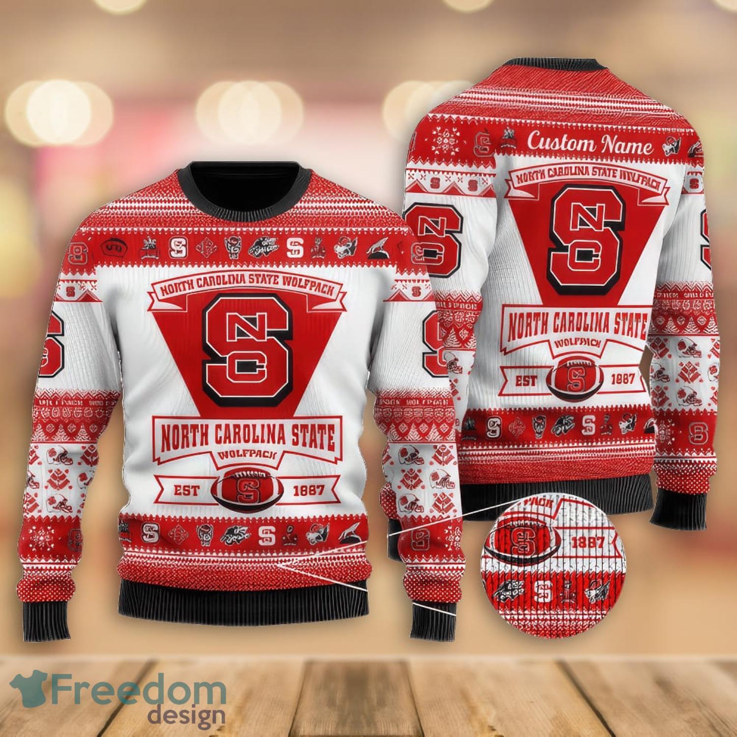 Vikings Nfl Custom Name Number Ugly Christmas Sweater - Shibtee Clothing