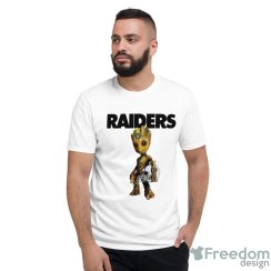 Oakland Raiders NFL Football Groot Marvel Guardians Of The Galaxy T Shirt - Short Sleeve T-Shirt
