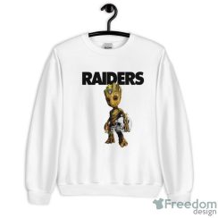 Oakland Raiders NFL Football Groot Marvel Guardians Of The Galaxy T Shirt - Unisex Crewneck Sweatshirt