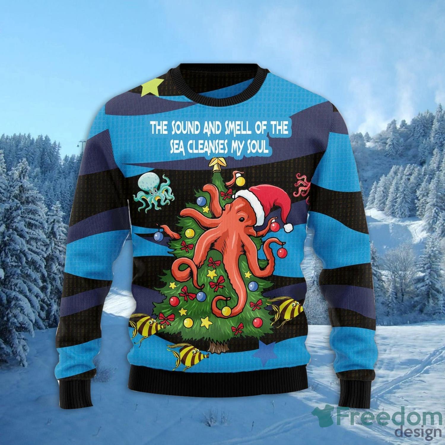 Octopus Soul All Over Printed 3D Ugly Christmas Sweater Christmas Gift For Men And Women Product Photo 1