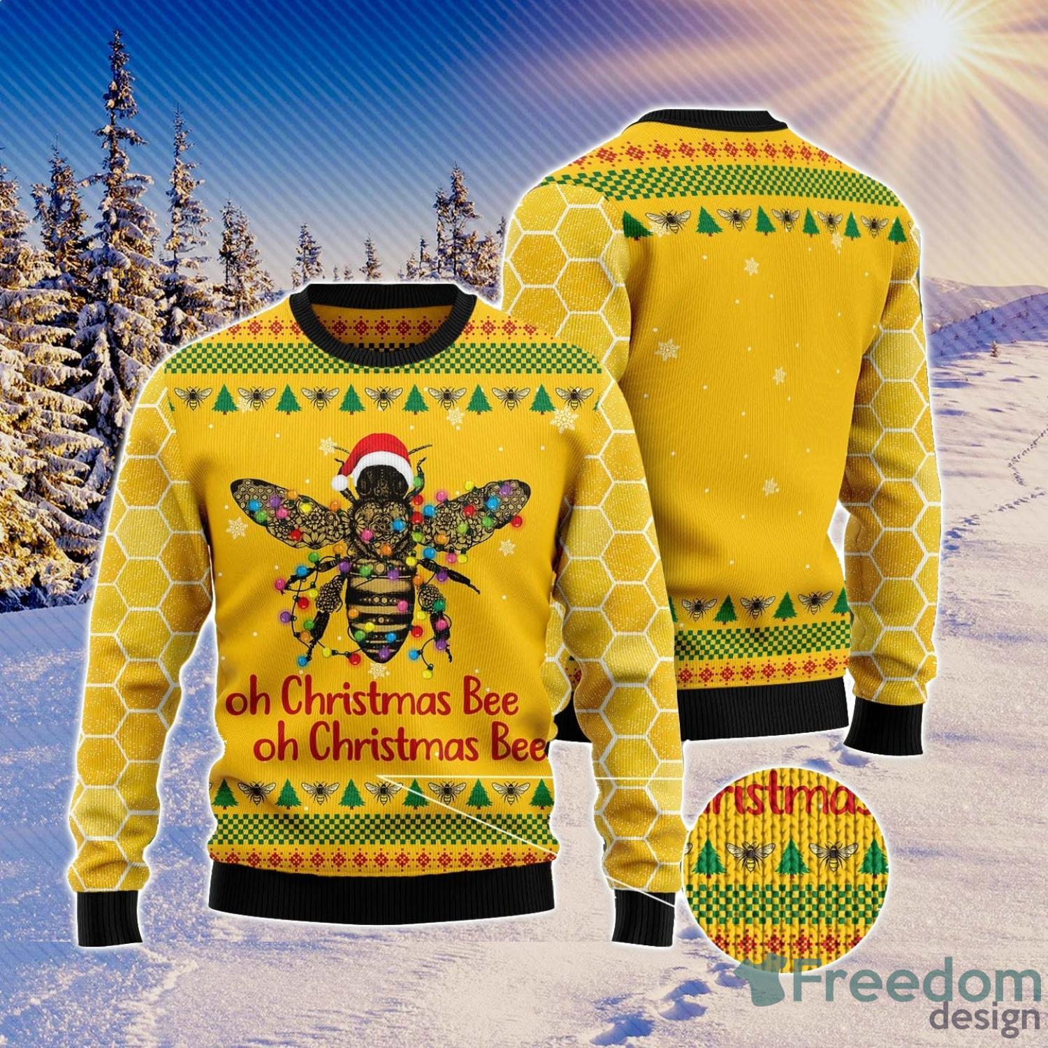 Oh Christmas Bee All Over Printed 3D Ugly Christmas Sweater Christmas Gift For Men And Women Product Photo 1