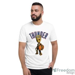 Oklahoma City Thunder NBA Basketball Groot Marvel Guardians Of The Galaxy T Shirt - Short Sleeve T-Shirt
