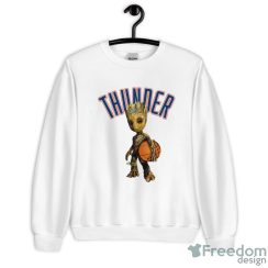 Oklahoma City Thunder NBA Basketball Groot Marvel Guardians Of The Galaxy T Shirt image Oklahoma City Thunder NBA Basketball Groot Marvel Guardians Of The Galaxy T Shirt - Unisex Crewneck Sweatshirt