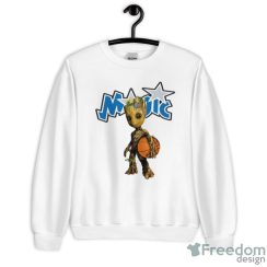 Orlando Magic NBA Basketball Groot Marvel Guardians Of The Galaxy T Shirt - Unisex Crewneck Sweatshirt