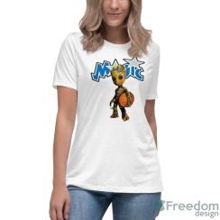Orlando Magic NBA Basketball Groot Marvel Guardians Of The Galaxy T Shirt - Women's Relaxed Short Sleeve Jersey Tee