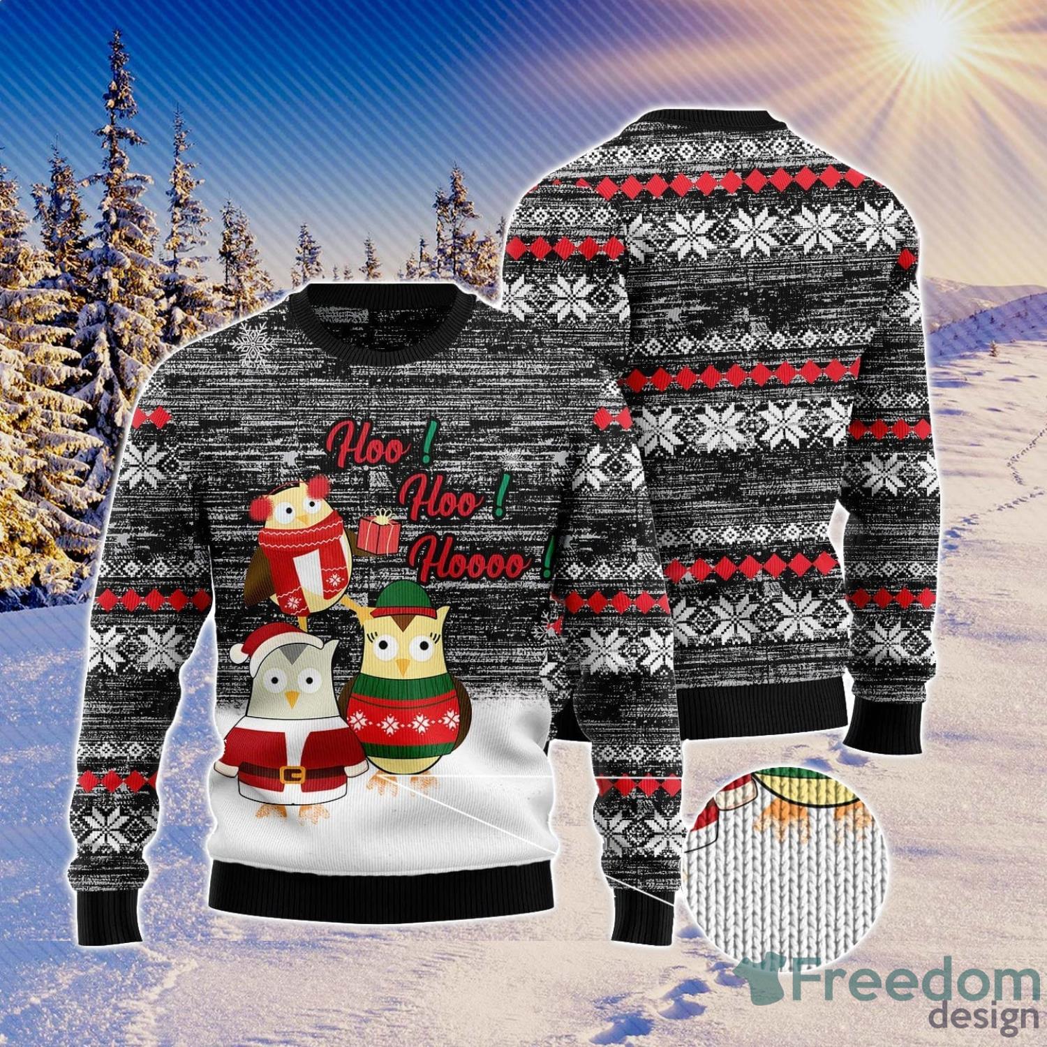 Owl Hoo Hoo Hoooo All Over Printed 3D Ugly Christmas Sweater Christmas Gift For Men And Women Product Photo 1