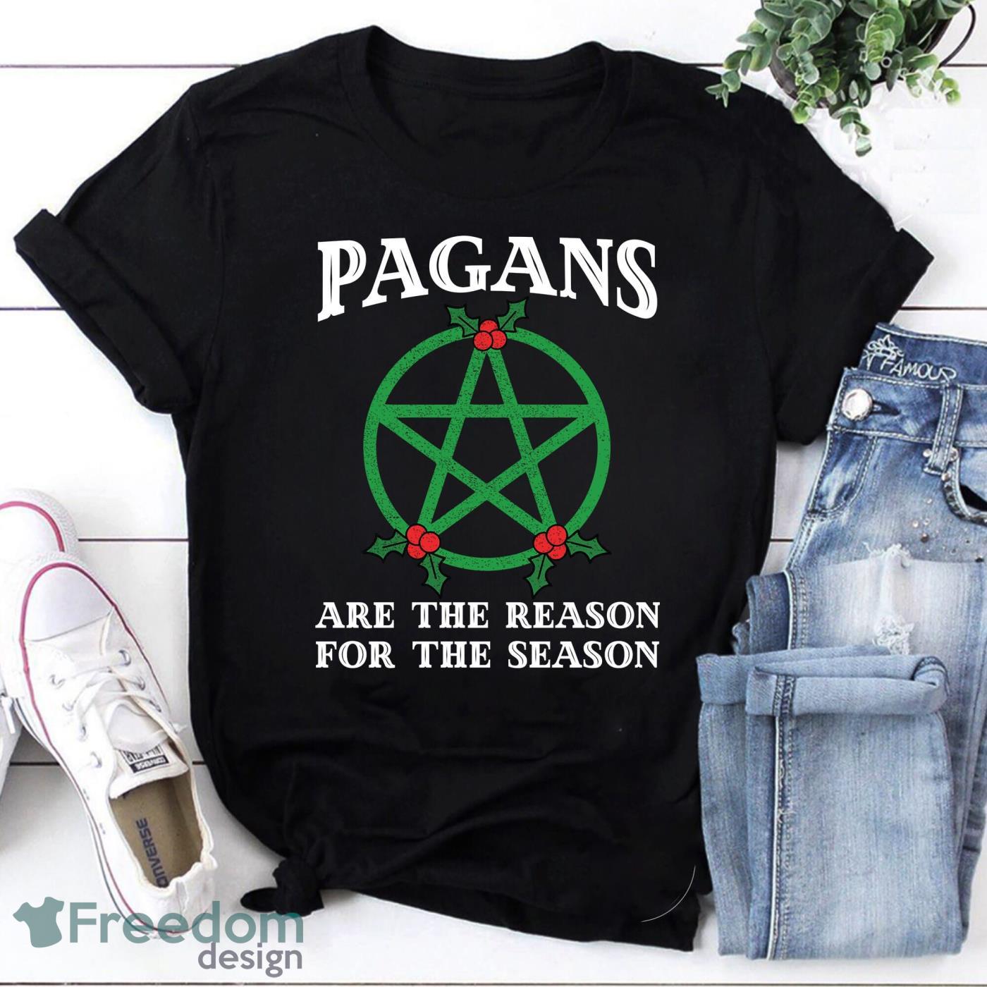 Pagans are The Reason for The Season Christmas Vintage T-Shirt, Christmas Season Shirt Product Photo 1