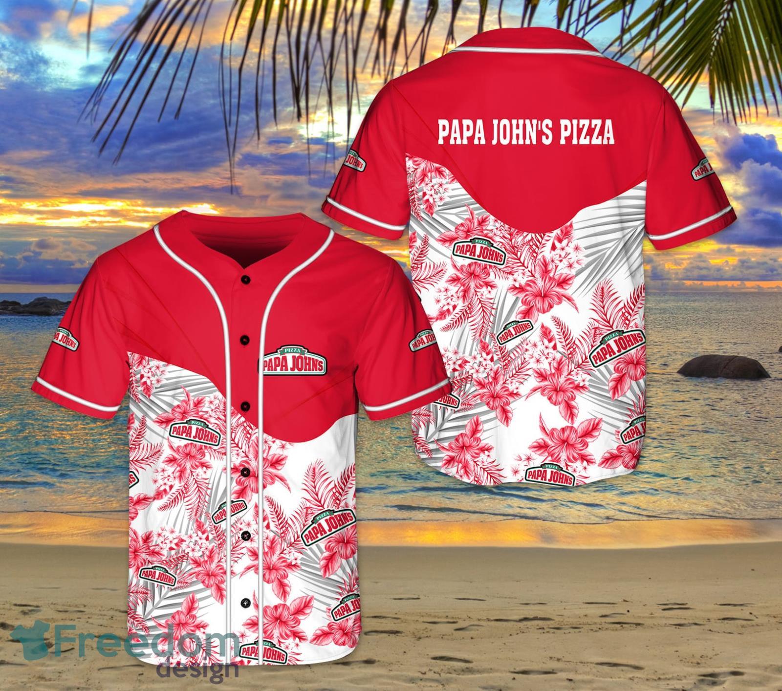 Papa John's Pizza Dark Pink Baseball Jersey Shirt Gift For Men And Women