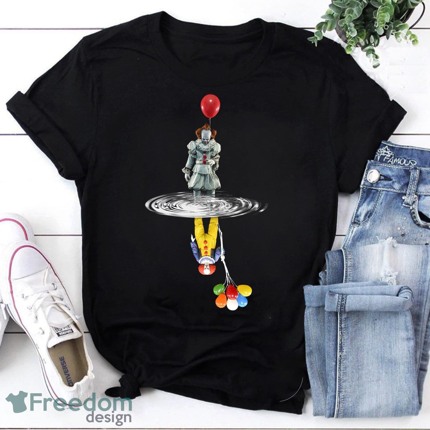 Pennywise reflection Water mirror The Clown Halloween Vintage T-Shirt Pennywise Shirt Product Photo 1