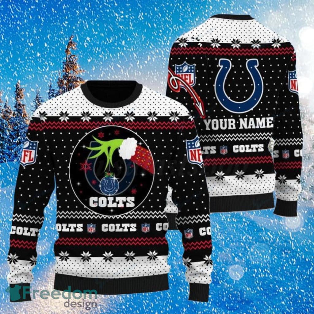 Indianapolis Colts Christmas Pattern Ugly Christmas Sweater Wool AOP Gift  For Fans