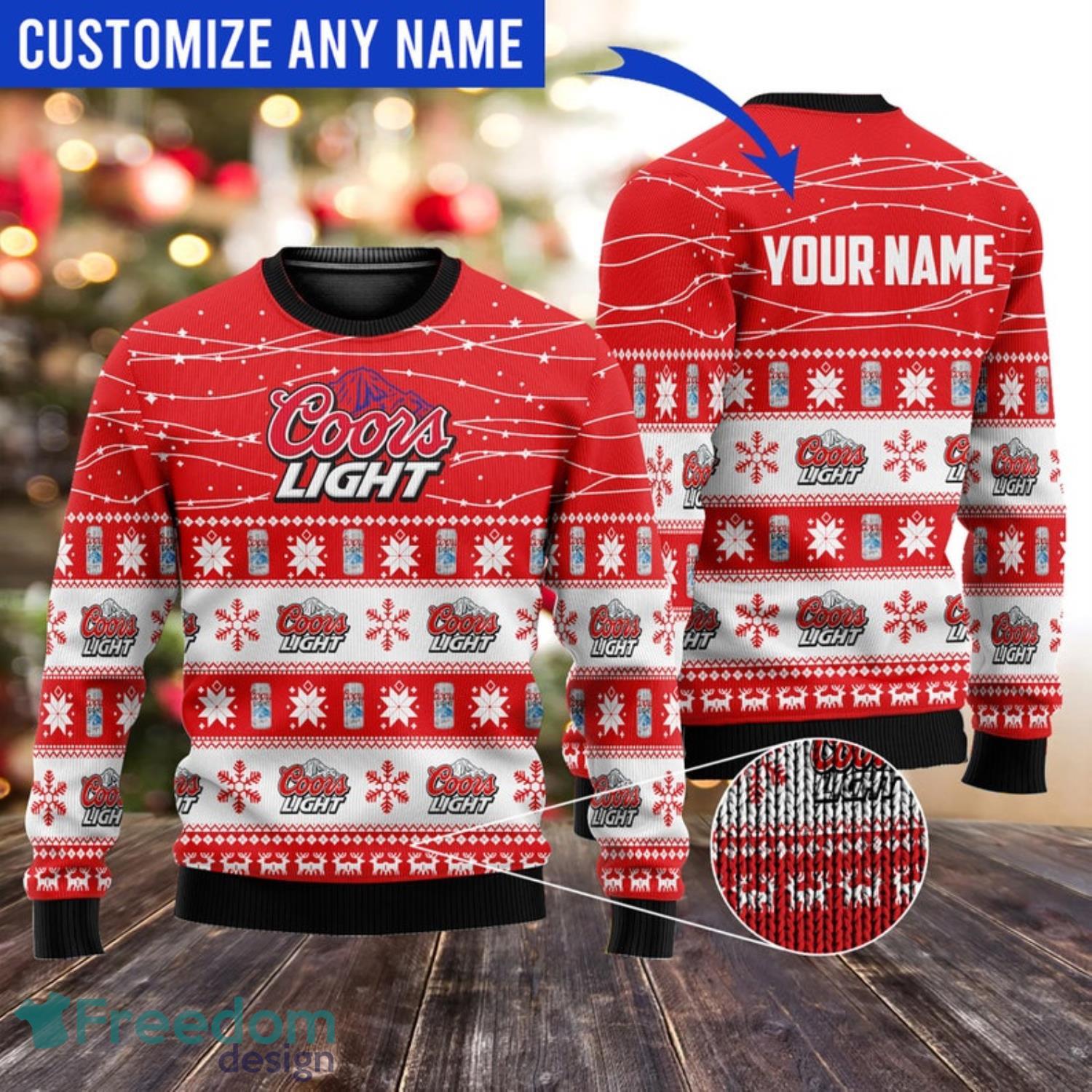 Custom Name Deer Coors Light Christmas Sweater For Men And Women Gift  Christmas - Banantees