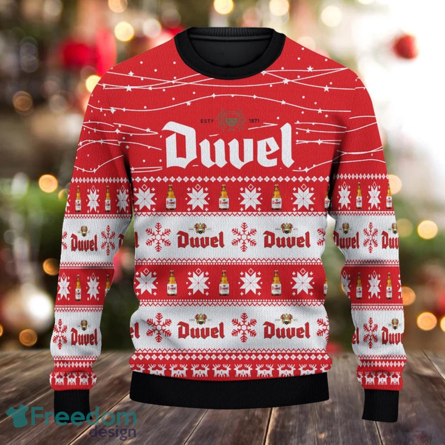 Personalized Jagermeister Knitted Xmas Ugly Christmas Sweater 3D - Limotees