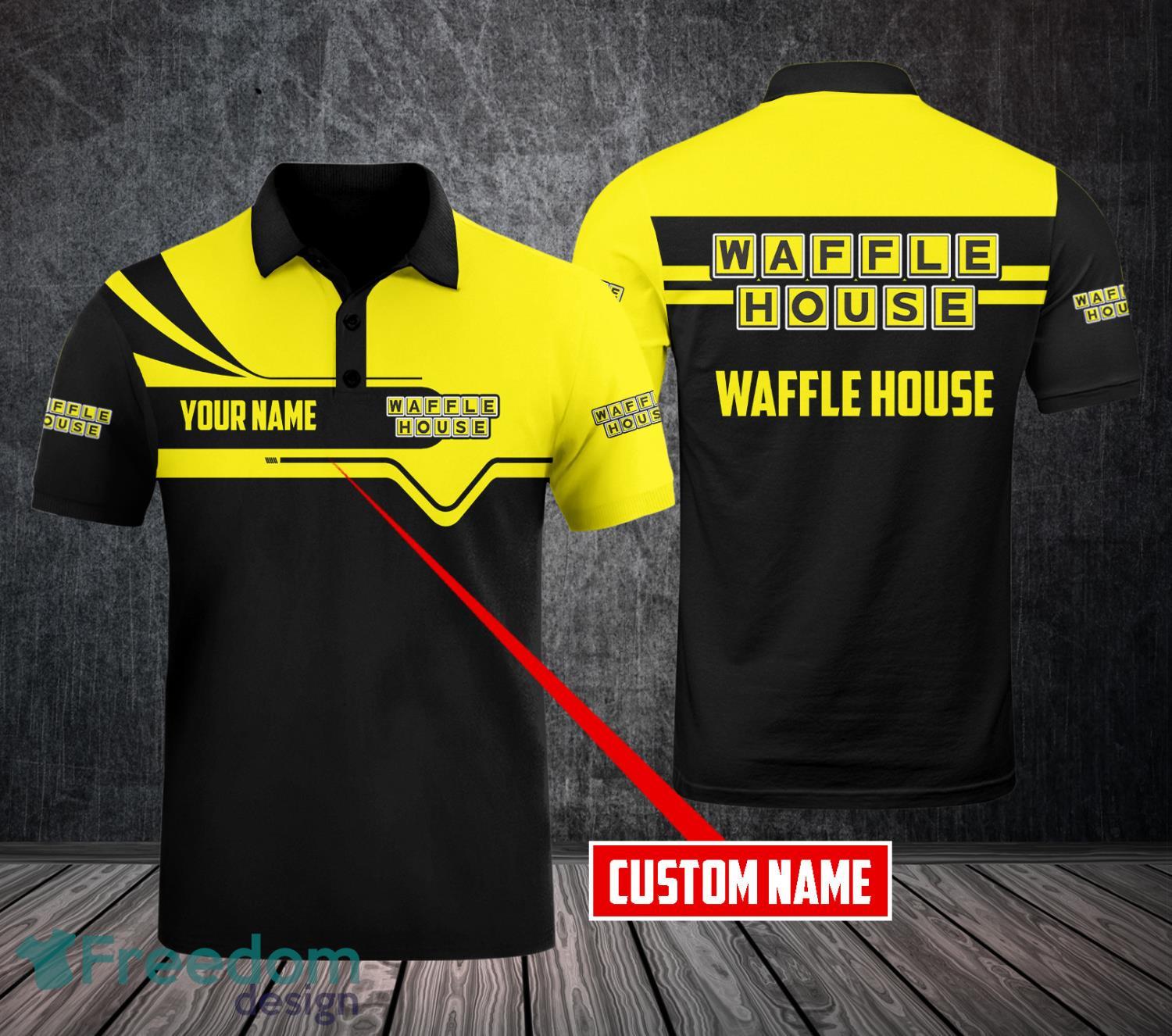Personalized Name Waffle House 3D Polo Shirt For Sport Lover Special Gift Product Photo 1 Personalized Name Waffle House 3D Polo Shirt For Sport Lover Special Gift Product Photo 1