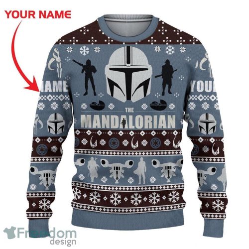 Personalized Star Wars The Mandalorian Xmas Ugly Christmas Sweater Christmas Gift Product Photo 1