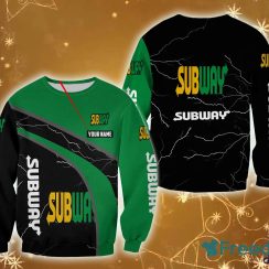 PERSONALIZED subway Logo Brands Custom Name Ice skating 3D Sweatshirt For Men And Women Gift Christmas