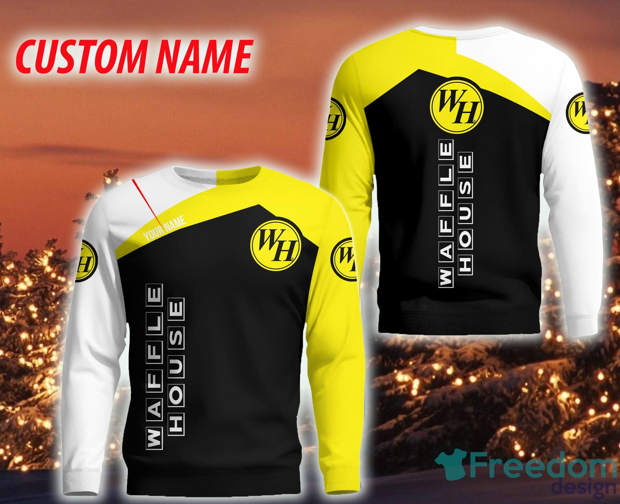 Personalized WAFFLE HOUSE Christmas Sweatshirt Brands Hot AOP Gift For Men And Women image Personalized WAFFLE HOUSE Christmas Sweatshirt Brands Hot AOP Gift For Men And Women - Personalized WAFFLE HOUSE Christmas Sweatshirt Brands Hot AOP Gift For Men And Women