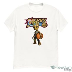 Philadelphia 76ers NBA Basketball Groot Marvel Guardians Of The Galaxy T Shirt