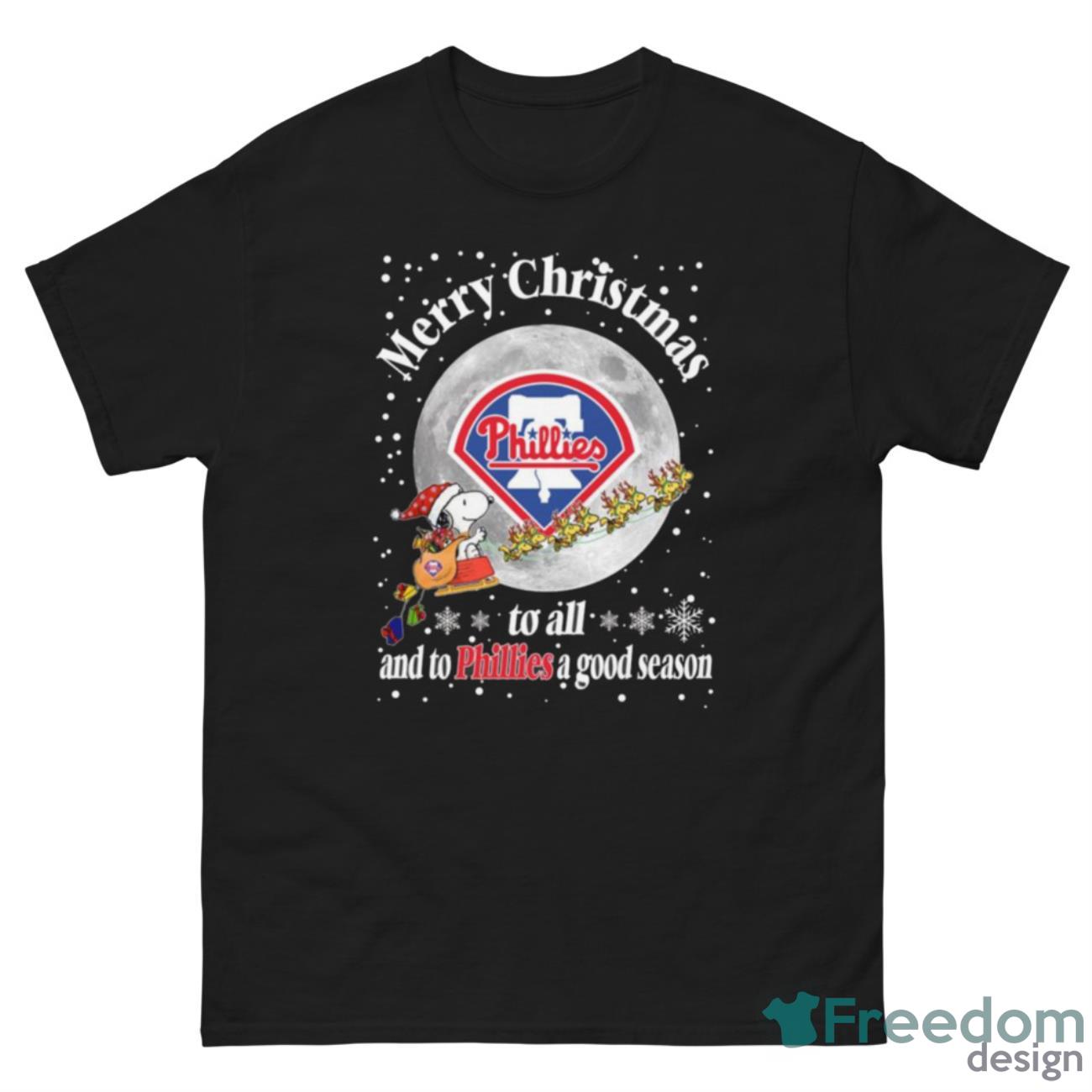 Philadelphia Phillies Merry Christmas To All And To Phillies A Good Season MLB Baseball Sports T Shirt - G500 Men’s Classic Tee