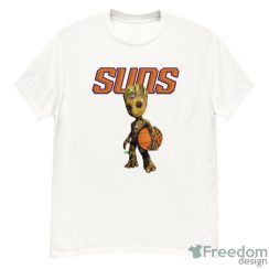 Phoenix Suns NBA Basketball Groot Marvel Guardians Of The Galaxy T Shirt