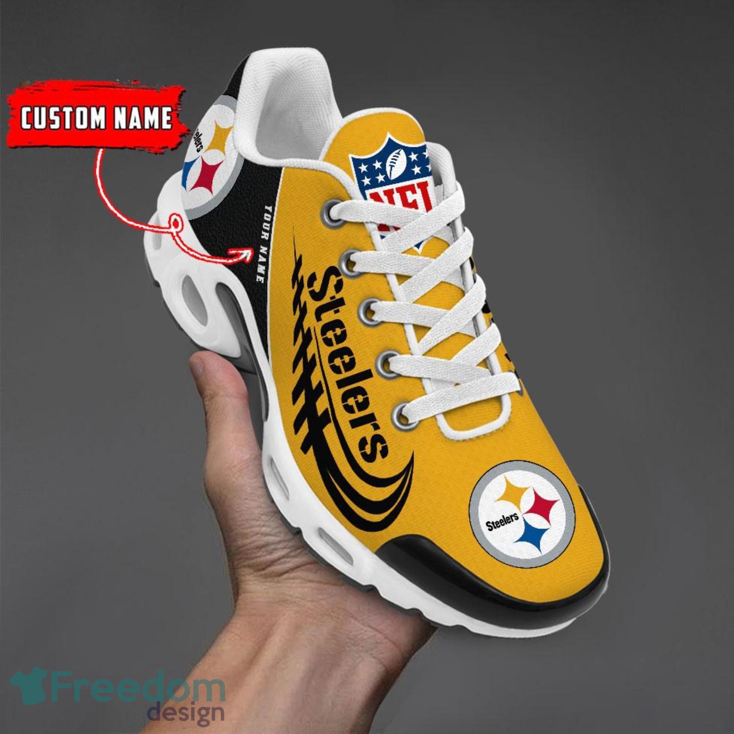 Pittsburgh Steelers Air Cushion Sport Shoes Custom Name Gift For Men And Women Sport Fans Product Photo 1