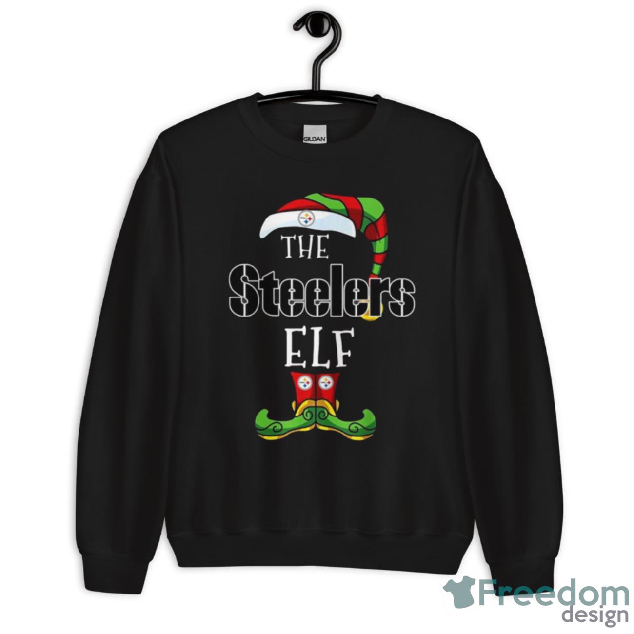 Pittsburgh Steelers Christmas ELF Funny NFL T Shirt image Pittsburgh Steelers Christmas ELF Funny NFL T Shirt - Unisex Heavy Blend Crewneck Sweatshirt