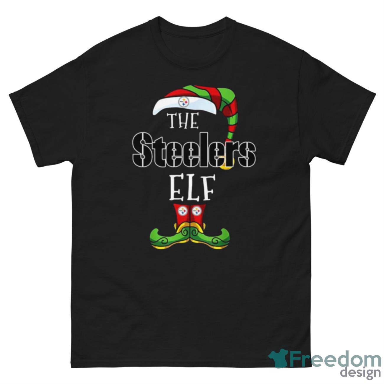 Pittsburgh Steelers Christmas ELF Funny NFL T Shirt - G500 Men’s Classic Tee