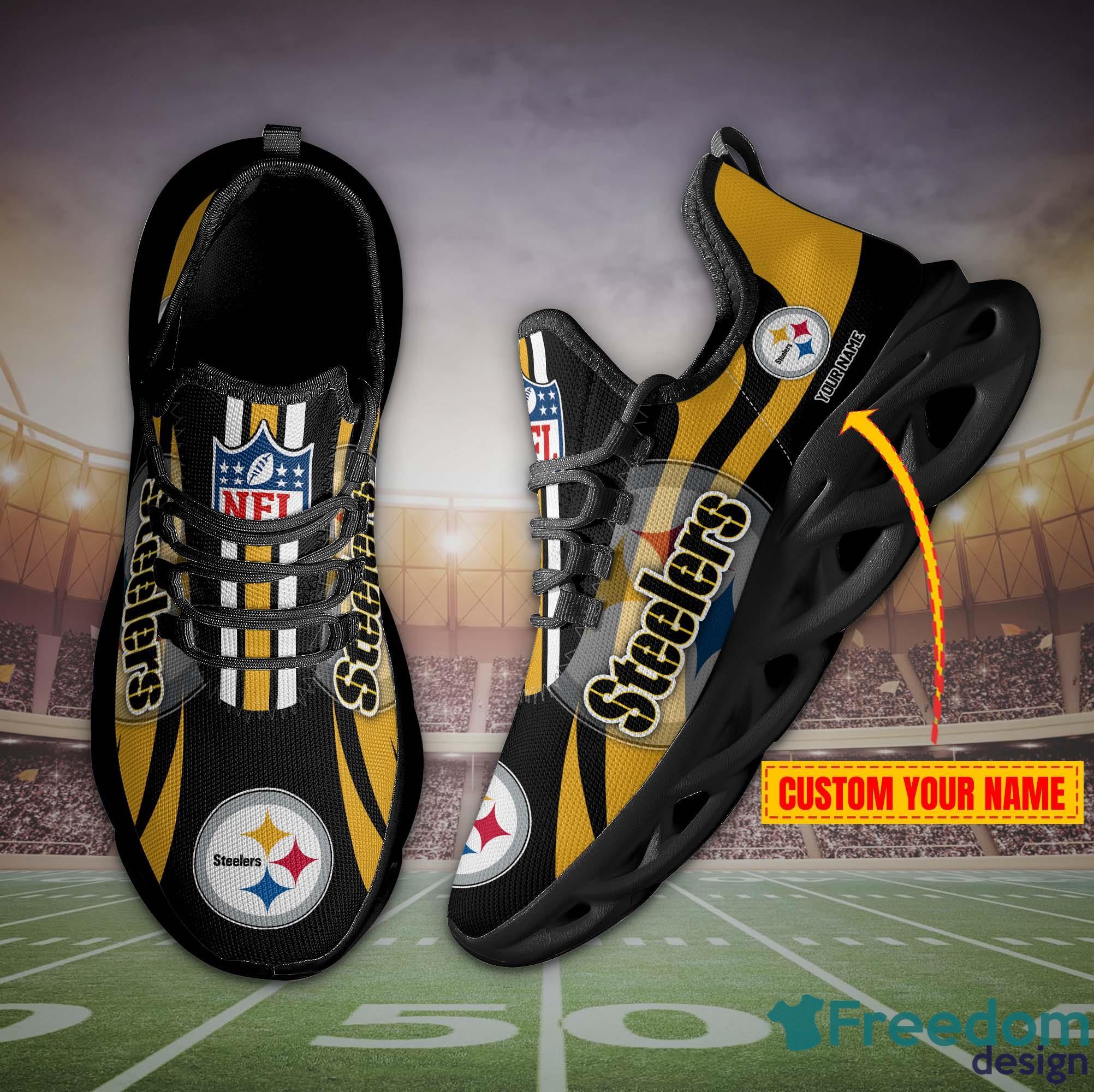 Pittsburgh Steelers Custom Name Sneakers Max Soul Shoes Sport