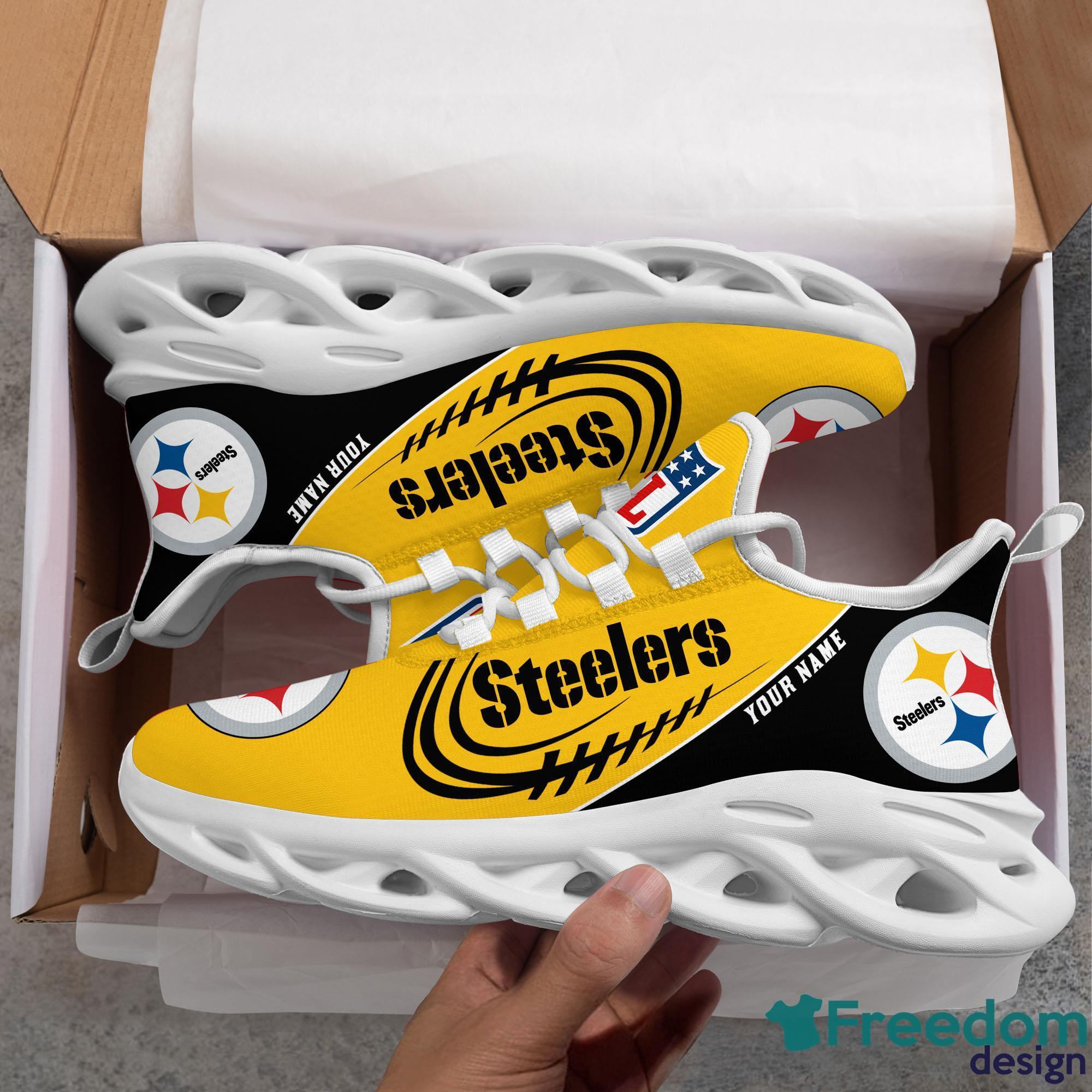 Pittsburgh Steelers Custom Name Max Soul Sneaker Running Shoes For Fan