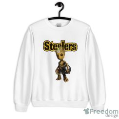 Pittsburgh Steelers NFL Football Groot Marvel Guardians Of The Galaxy T Shirt - Unisex Crewneck Sweatshirt