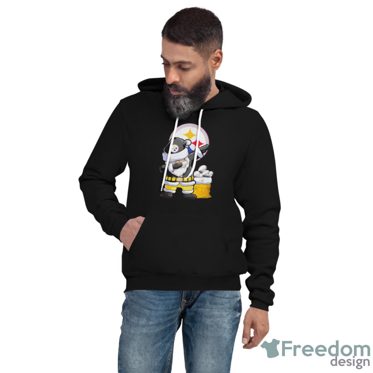 Pittsburgh Steelers Santa Claus dabbing Christmas shirt - Unisex Fleece Pullover Hoodie