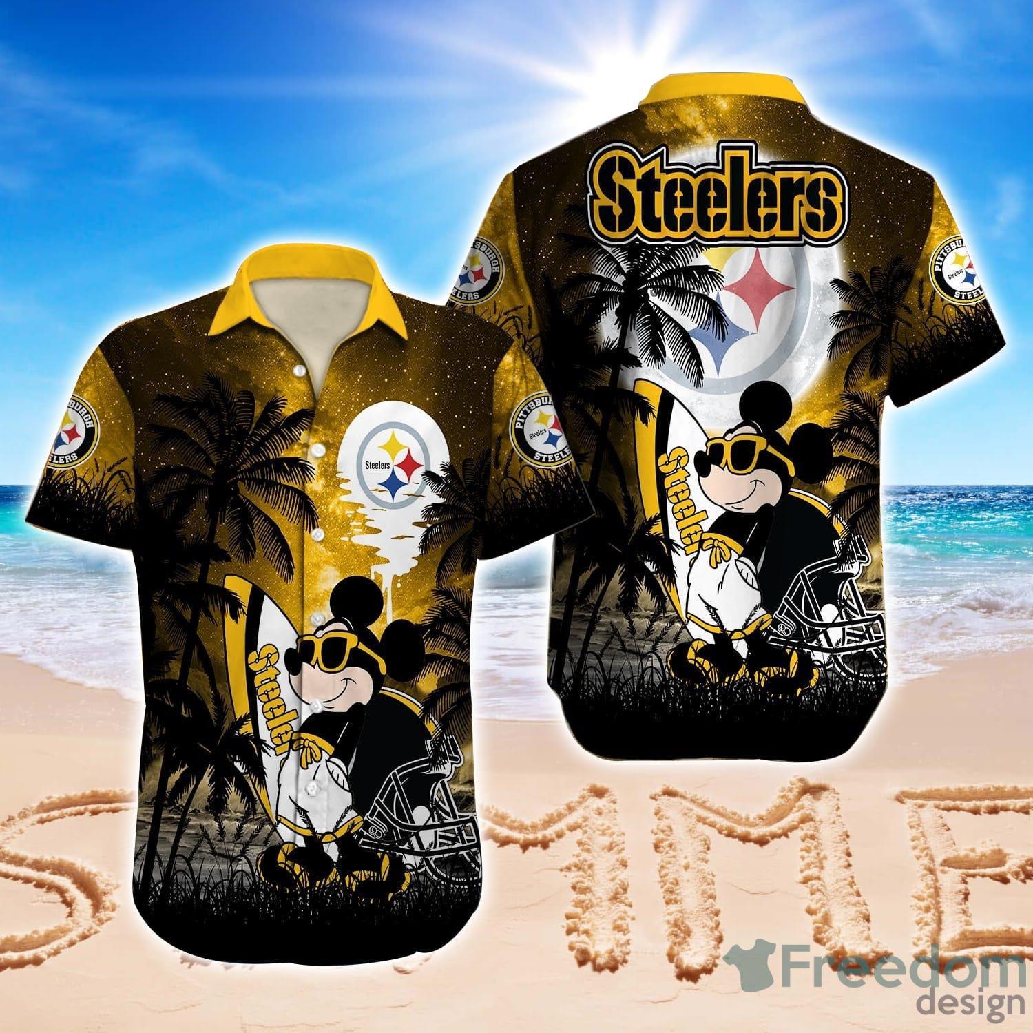 Pittsburgh Steelers Baby Yoda Custom Name Hawaiian Shirt