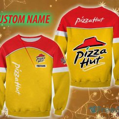 pizza hut Logo Brands Custom Name Green 3D Sweatshirt For Men And Women Gift Christmas