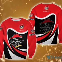 pizza hut Logo Brands Custom Name Red 3D Sweatshirt For Men And Women Gift Christmas