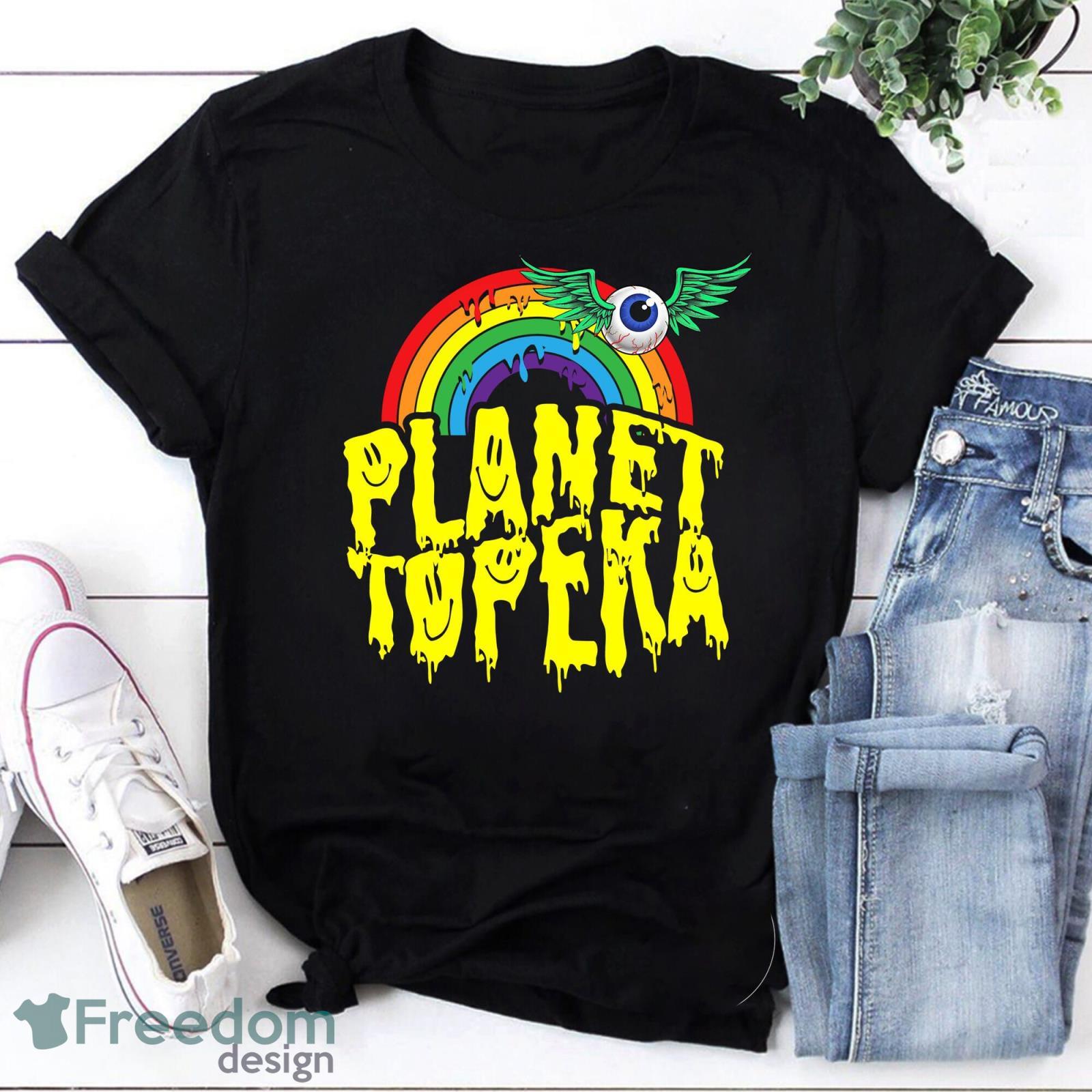 Planet Topeka Rainbow Topeka Kansas Vintage T-Shirt Planet Topeka Shirt Planet Topeka Rainbow Shirt Product Photo 1