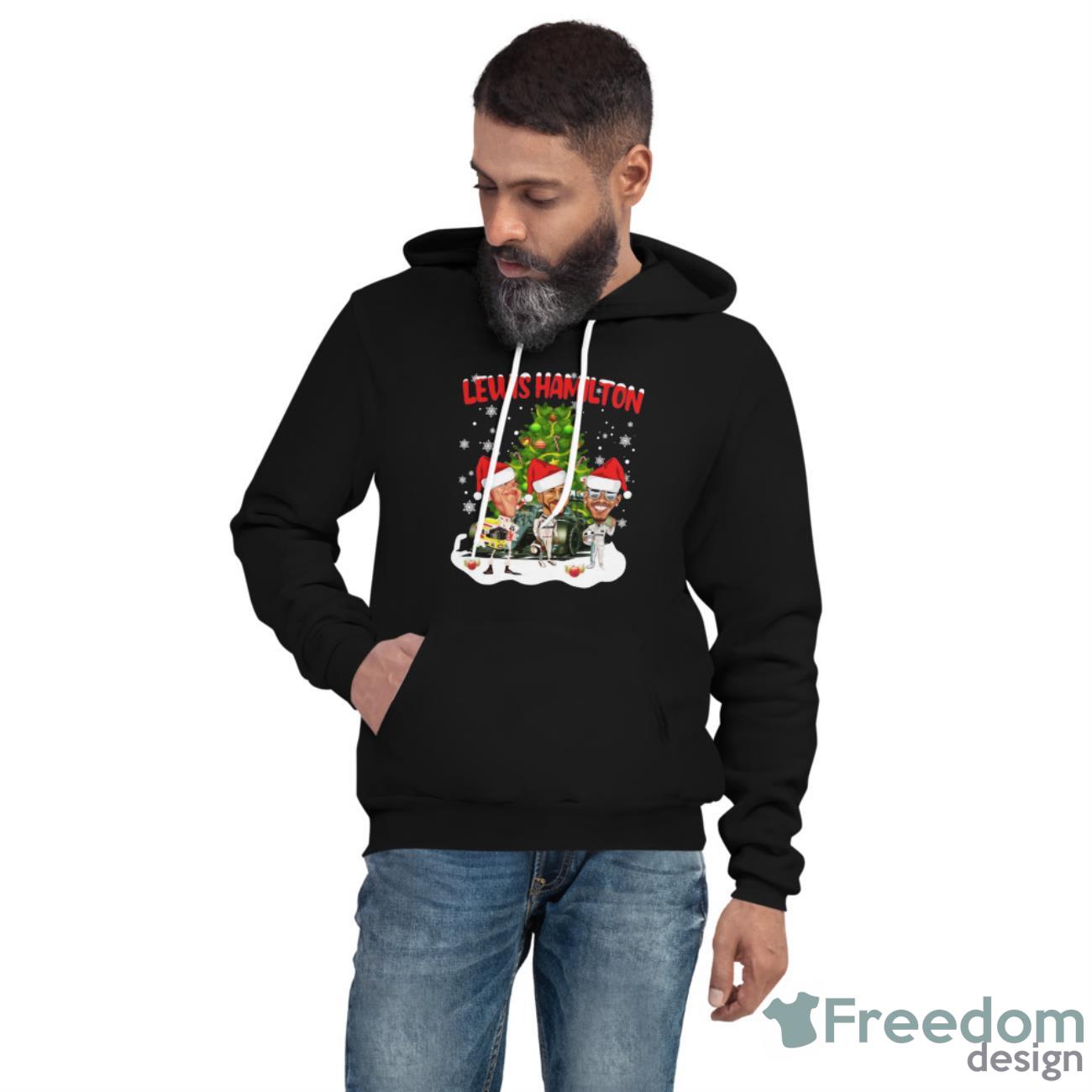 Premium Lewis Hamilton Chibi Christmas Tree Shirt - Unisex Fleece Pullover Hoodie