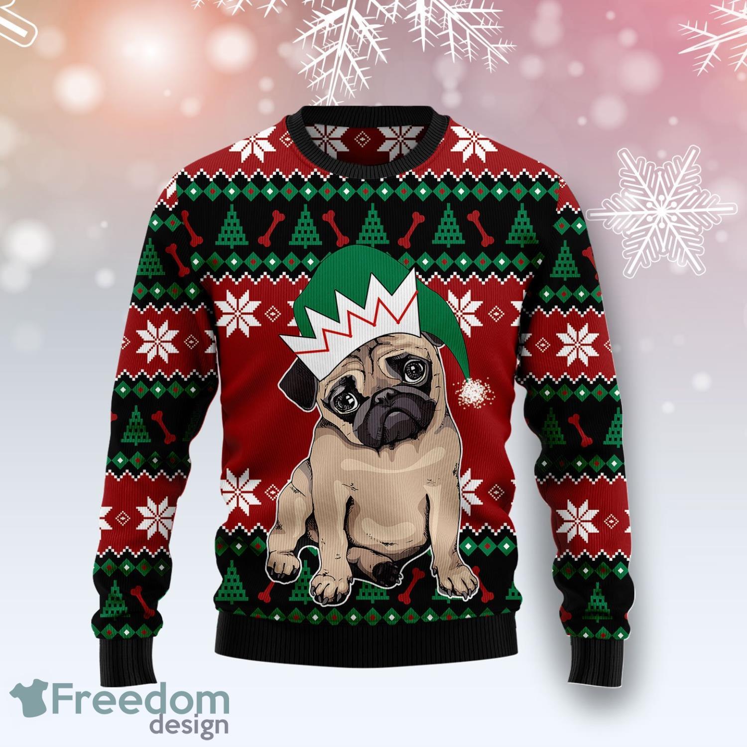 Pug Cute Dog Lover Best Gift Ugly Christmas Sweater Product Photo 1