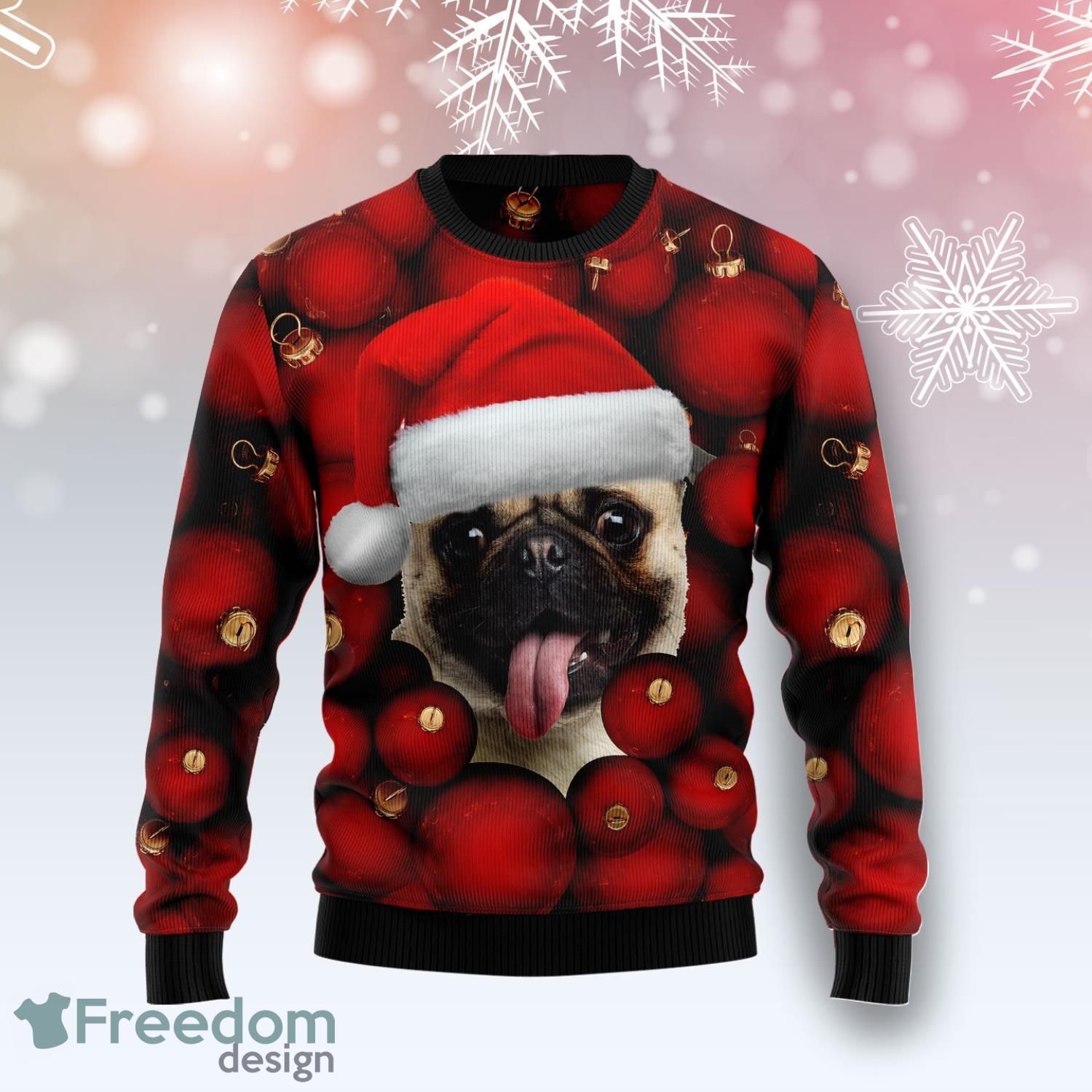 Pug Ornament Ugly Christmas Holiday Sweater Product Photo 1