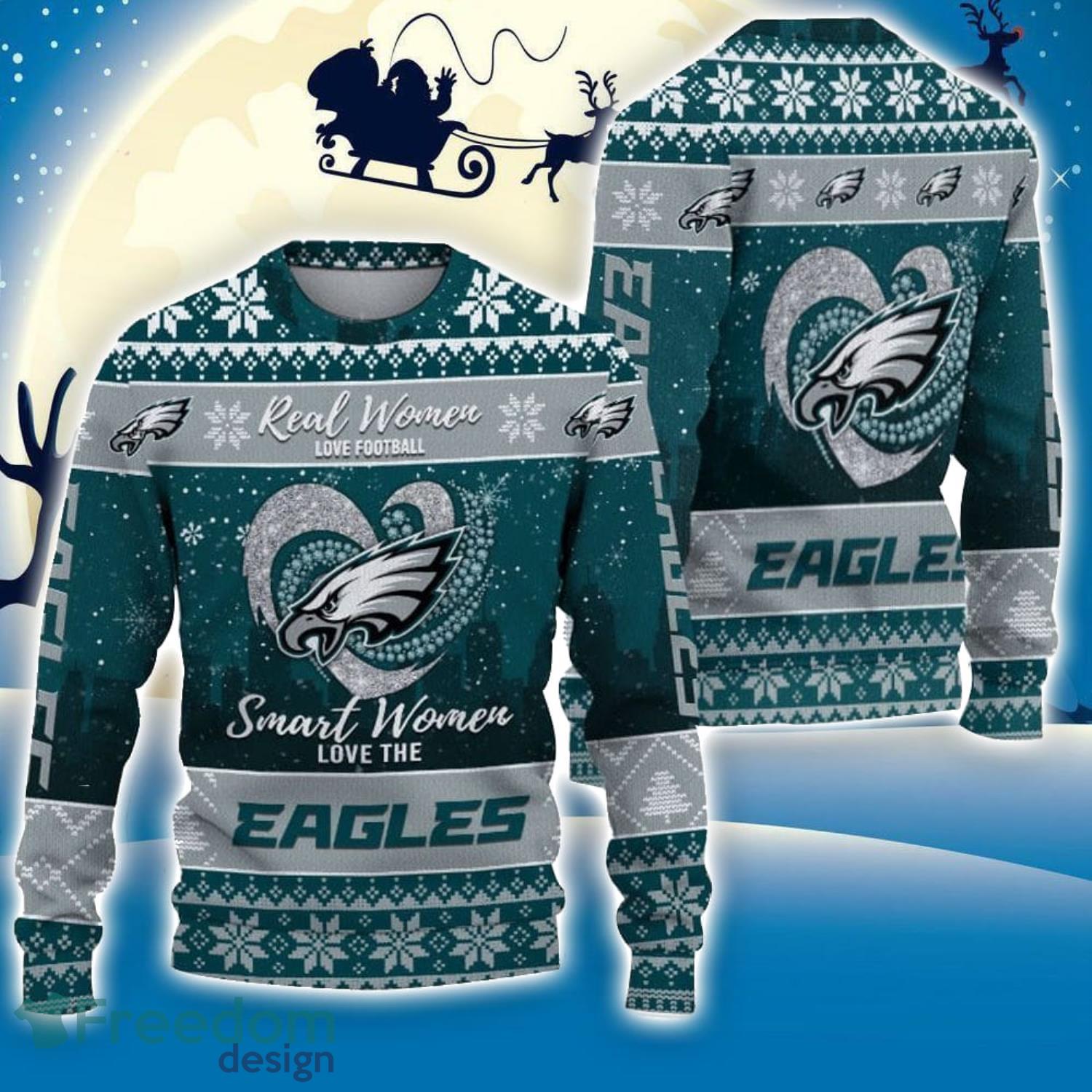 Philadelphia Eagles Fans Gingerbread Man Ugly Christmas Sweater Gift -  Freedomdesign