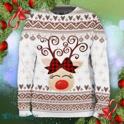 Reindeer Plaid Bow Ugly Sweater – Gift For Christmas